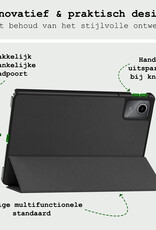 BASEY. Hoesje Geschikt voor Lenovo Tab M11 Hoes Case Tablet Hoesje Tri-fold Met Screenprotector - Hoes Geschikt voor Lenovo Tab M11 (11 inch) Hoesje Hard Cover Bookcase Hoes - Zwart