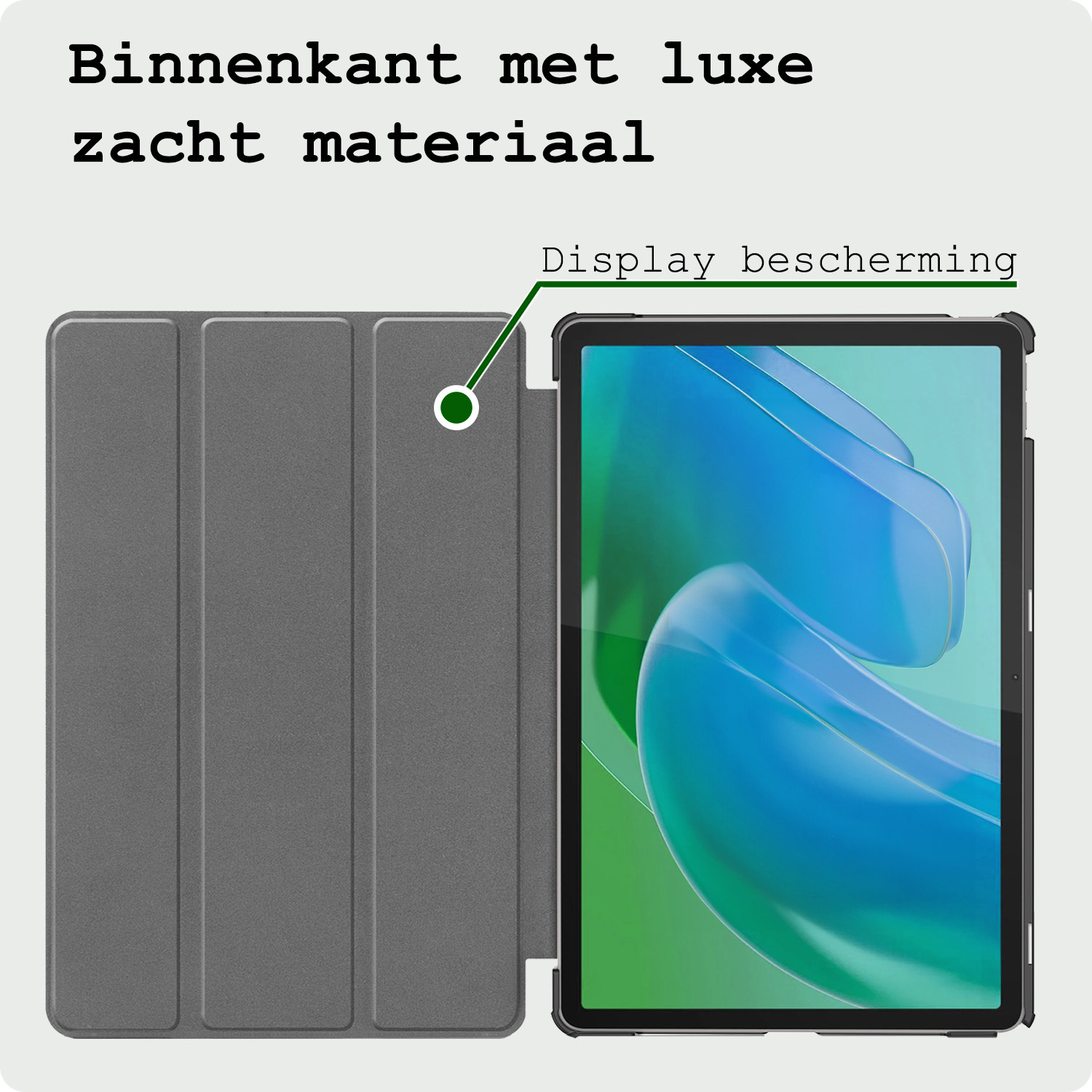 BASEY. Hoesje Geschikt voor Lenovo Tab M11 Hoes Case Tablet Hoesje Tri-fold Met Screenprotector - Hoes Geschikt voor Lenovo Tab M11 (11 inch) Hoesje Hard Cover Bookcase Hoes - Rosé goud