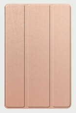 BASEY. Hoesje Geschikt voor Lenovo Tab M11 Hoes Case Tablet Hoesje Tri-fold Met Screenprotector - Hoes Geschikt voor Lenovo Tab M11 (11 inch) Hoesje Hard Cover Bookcase Hoes - Rosé goud