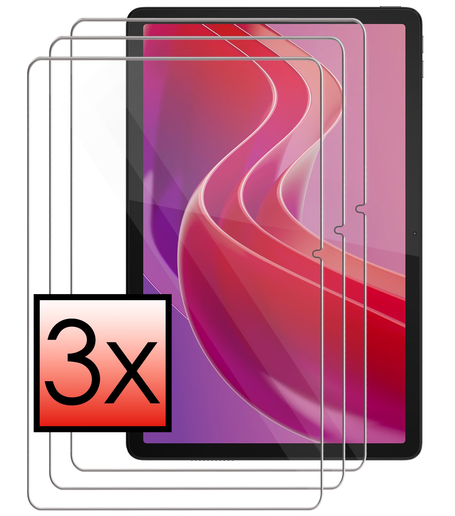 NoXx Screenprotector Geschikt voor Lenovo Tab M11 Screenprotector Bescherm Glas Screen Protector - 3x