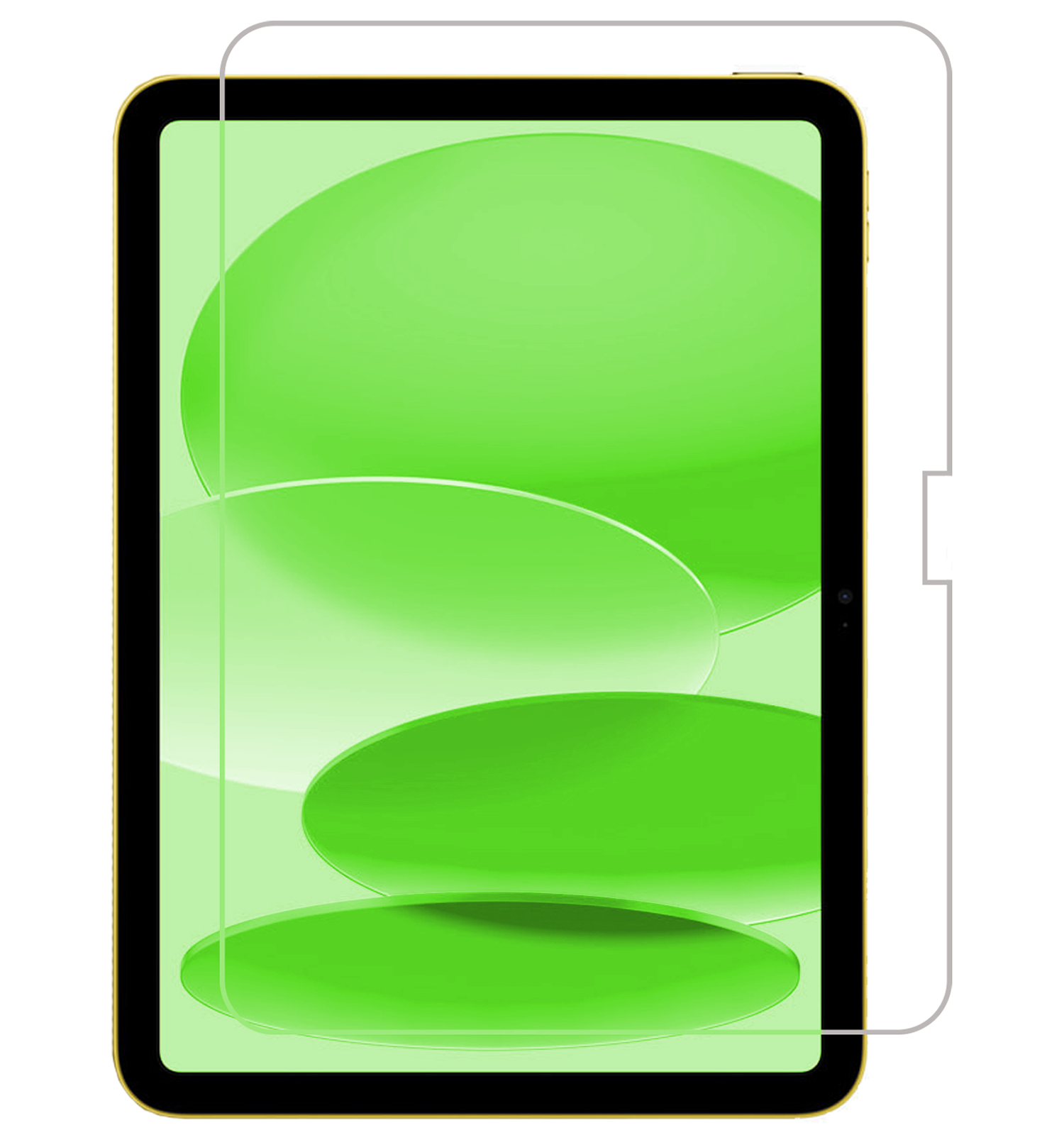 BASEY. Hoesje Geschikt voor iPad 2022 Tablethoes Shockbestendig Back Cover Siliconen Tablet Case Met Screenprotector - Transparant