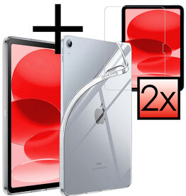 NoXx NoXx iPad 10 (2022) Hoesje Siliconen Met 2x Screenprotector - Transparant