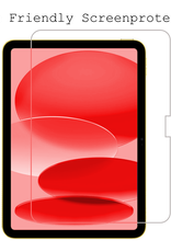 NoXx Hoesje Geschikt voor iPad 2022 Shockproof Siliconen Case Met 2x Screenprotector - Shockbestendige Tablet Hoes Geschikt voor iPad 10 - Transparant