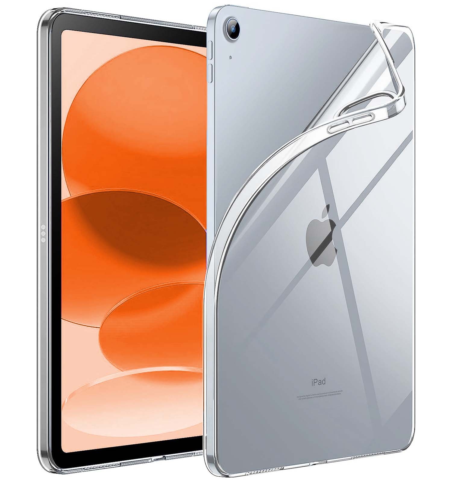 Nomfy Hoesje Geschikt voor iPad 2022 Tablet Hoes Siliconen Case - Shockproof Back Cover Geschikt voor iPad 10 - Transparant