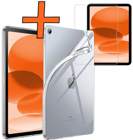 Nomfy Nomfy iPad 10 (2022) Hoesje Siliconen Met Screenprotector - Transparant
