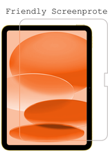 Nomfy Hoesje Geschikt voor iPad 2022 Tablet Hoes Siliconen Case Met 2x Screenprotector - Shockproof Back Cover Geschikt voor iPad 10 - Transparant