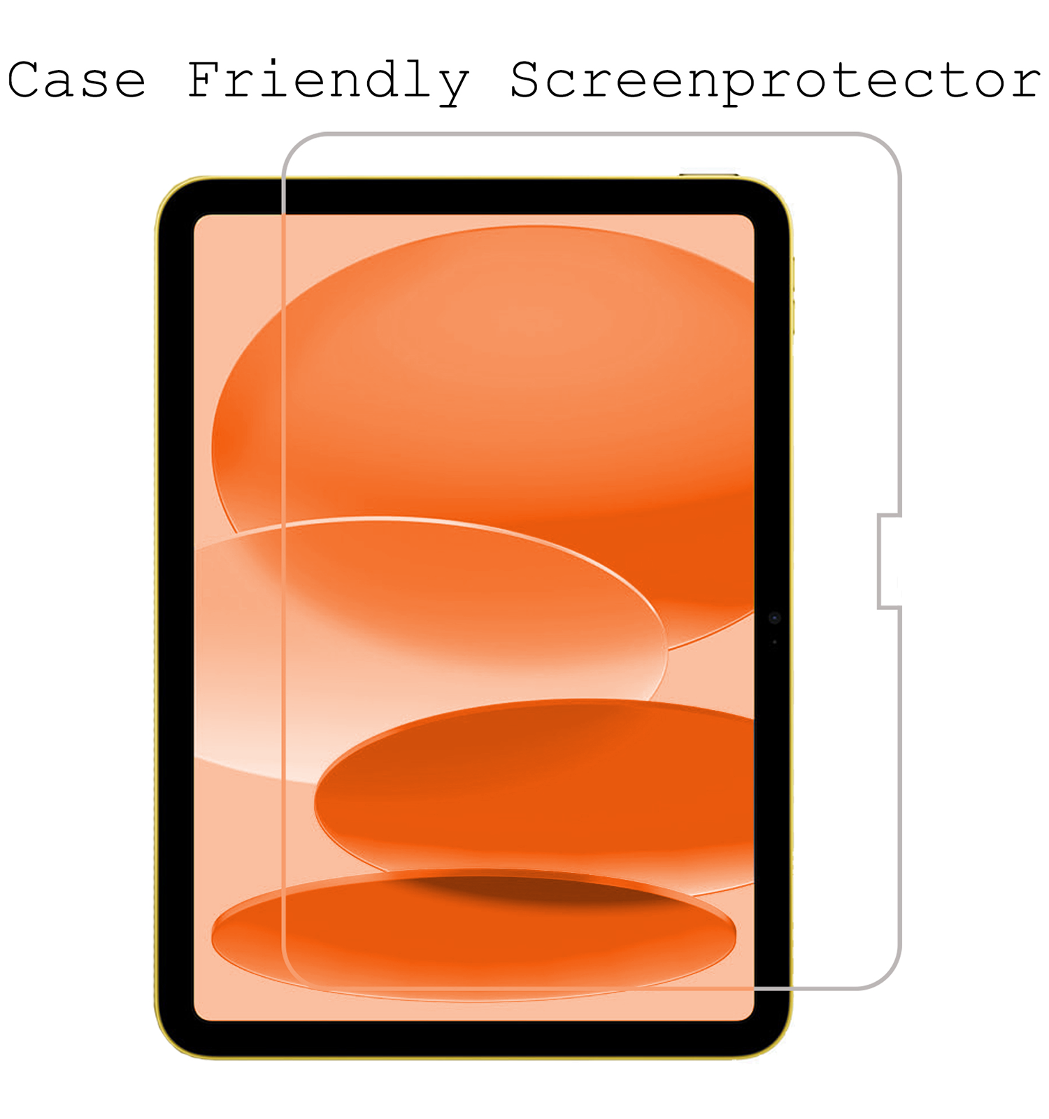 Nomfy Hoesje Geschikt voor iPad 2022 Tablet Hoes Siliconen Case Met 2x Screenprotector - Shockproof Back Cover Geschikt voor iPad 10 - Transparant