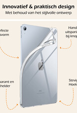Nomfy Hoesje Geschikt voor iPad 2022 Tablet Hoes Siliconen Case Met 2x Screenprotector - Shockproof Back Cover Geschikt voor iPad 10 - Transparant