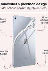 NoXx Hoesje Geschikt voor iPad 2022 Shockproof Siliconen Case Met Screenprotector - Shockbestendige Tablet Hoes Geschikt voor iPad 10 - Transparant