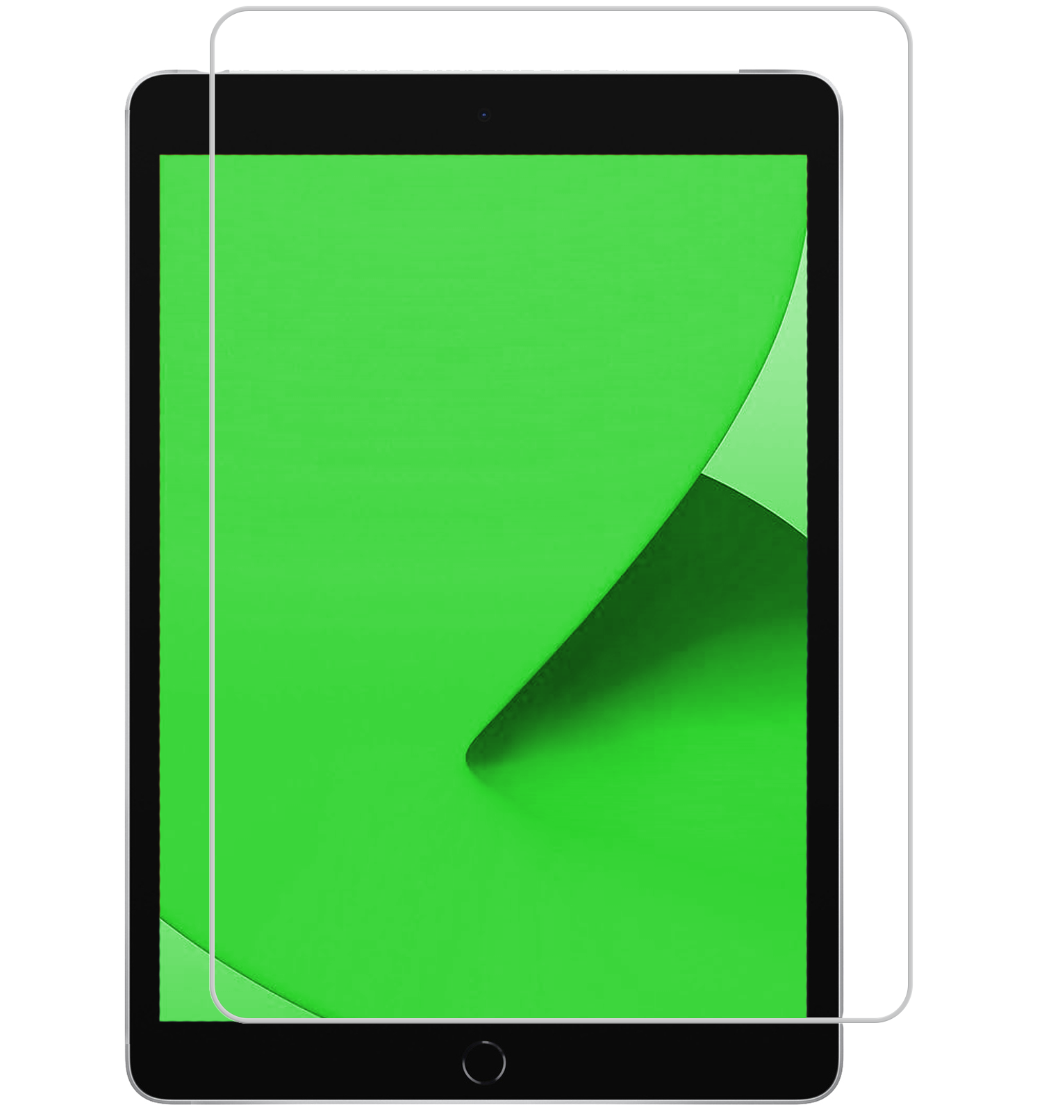 BASEY. Hoesje Geschikt voor iPad 10.2 2019 Tablethoes Shockbestendig Back Cover Siliconen Tablet Case Met 2x Screenprotector - Transparant