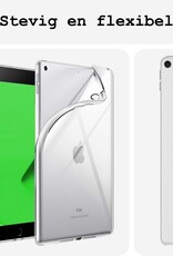 BASEY. Hoesje Geschikt voor iPad 10.2 2019 Tablethoes Shockbestendig Back Cover Siliconen Tablet Case Met 2x Screenprotector - Transparant