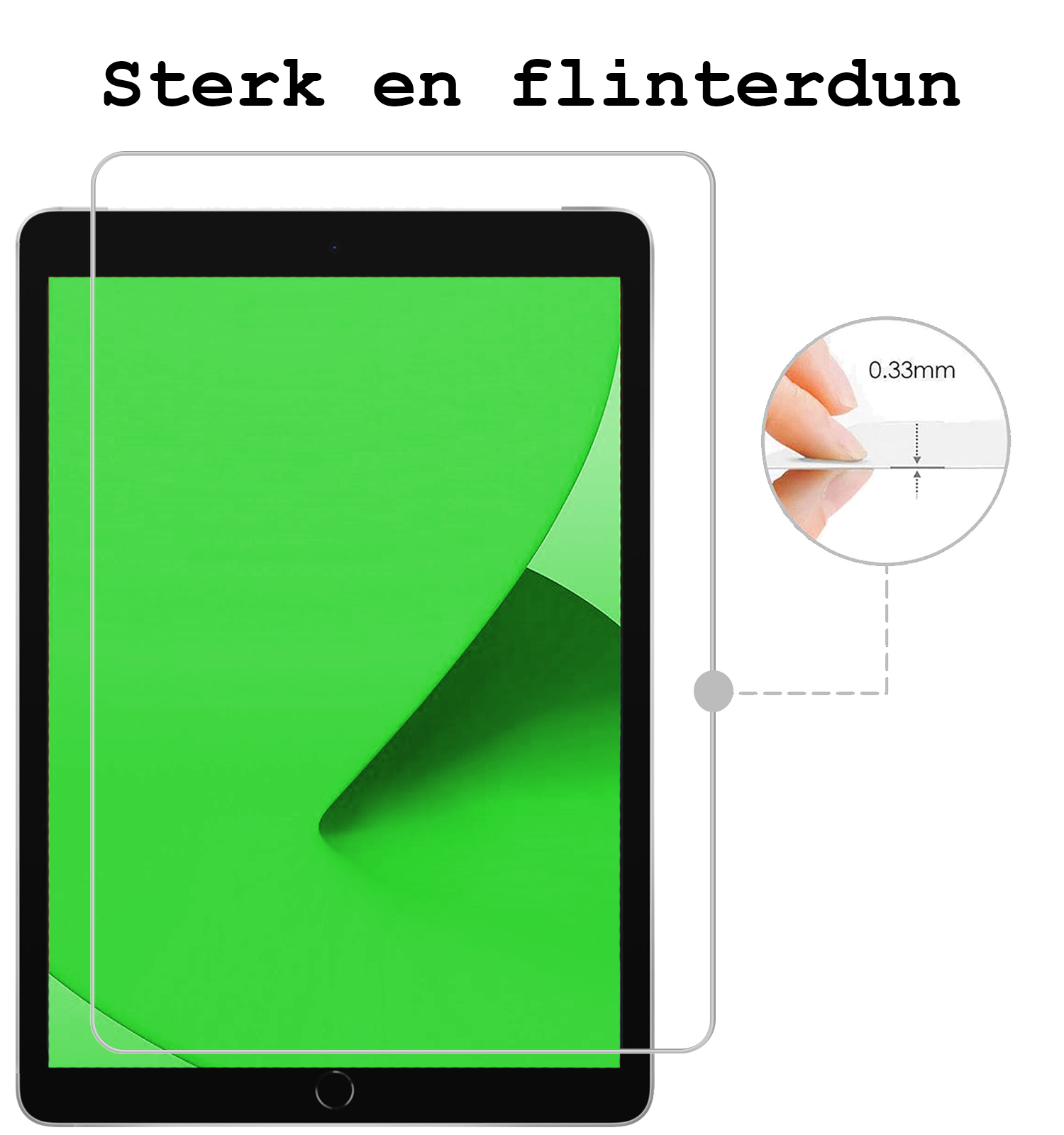 BASEY. Hoesje Geschikt voor iPad 10.2 2020 Tablethoes Shockbestendig Back Cover Siliconen Tablet Case Met Screenprotector - Transparant