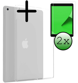 BASEY. BASEY. iPad 10.2 2020 Hoesje Siliconen Met 2x Screenprotector - Transparant