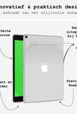 BASEY. Hoesje Geschikt voor iPad 10.2 2021 Tablethoes Shockbestendig Back Cover Siliconen Tablet Case Met 2x Screenprotector - Transparant