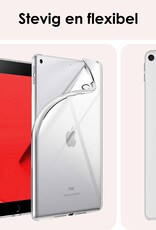 NoXx Hoesje Geschikt voor iPad 10.2 2019 Shockproof Siliconen Case - Shockbestendige Tablet Hoes Geschikt voor iPad 7 - Transparant