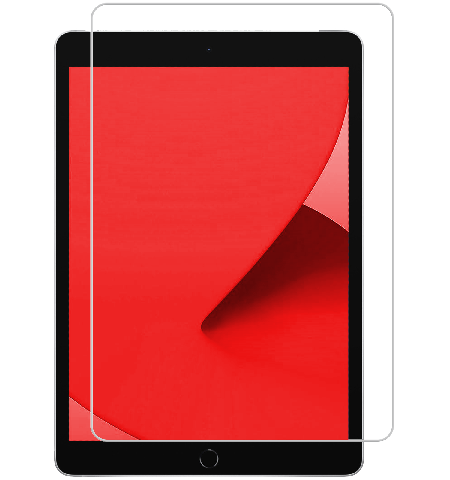 NoXx Hoesje Geschikt voor iPad 10.2 2019 Shockproof Siliconen Case Met Screenprotector - Shockbestendige Tablet Hoes Geschikt voor iPad 7 - Transparant