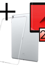 NoXx Hoesje Geschikt voor iPad 10.2 2019 Shockproof Siliconen Case Met 2x Screenprotector - Shockbestendige Tablet Hoes Geschikt voor iPad 7 - Transparant