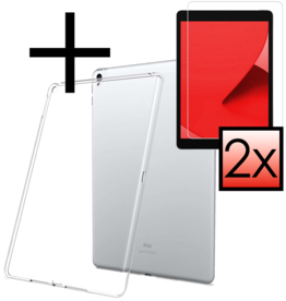 NoXx NoXx iPad 10.2 2019 Hoesje Siliconen Met 2x Screenprotector - Transparant