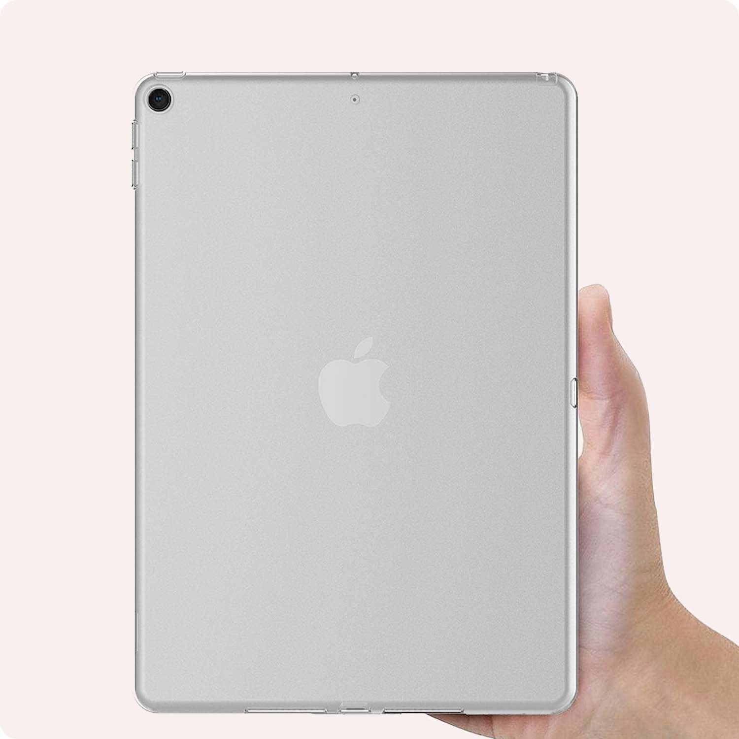 NoXx Hoesje Geschikt voor iPad 10.2 2020 Shockproof Siliconen Case Met Screenprotector - Shockbestendige Tablet Hoes Geschikt voor iPad 8 - Transparant