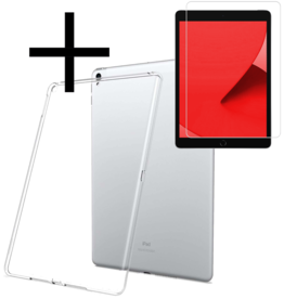 NoXx NoXx iPad 10.2 2021 Hoesje Siliconen Met Screenprotector - Transparant