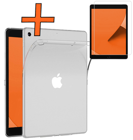 Nomfy Nomfy iPad 10.2 2020 Hoesje Siliconen Met Screenprotector - Transparant