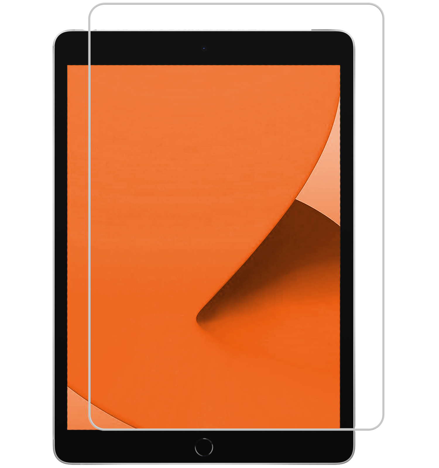 Nomfy Hoesje Geschikt voor iPad 10.2 2020 Tablet Hoes Siliconen Case Met Screenprotector - Shockproof Back Cover Geschikt voor iPad 8 - Transparant