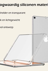 Nomfy Hoesje Geschikt voor iPad 10.2 2020 Tablet Hoes Siliconen Case Met Screenprotector - Shockproof Back Cover Geschikt voor iPad 8 - Transparant