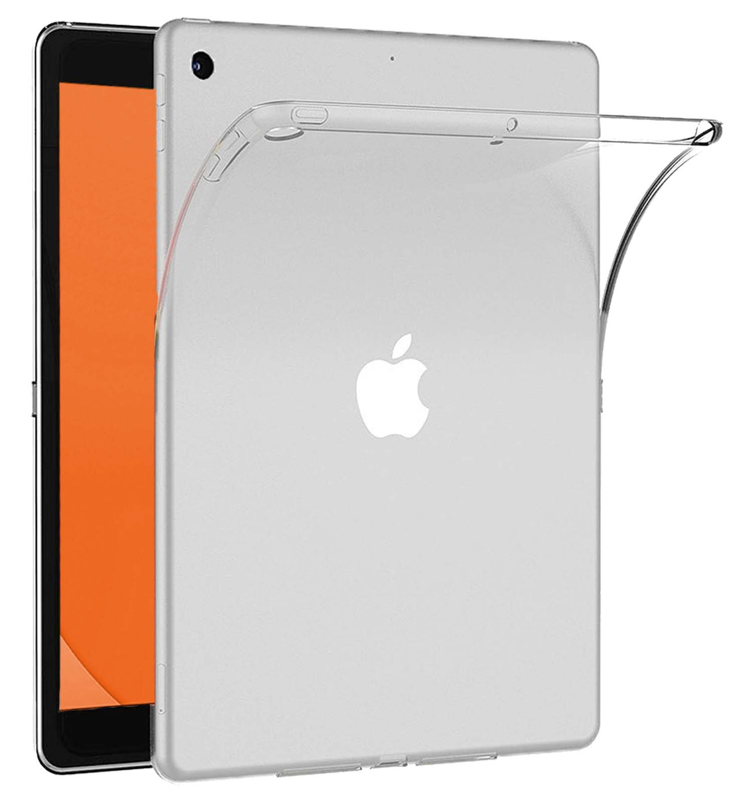 Nomfy Hoesje Geschikt voor iPad 10.2 2021 Tablet Hoes Siliconen Case - Shockproof Back Cover Geschikt voor iPad 9 - Transparant