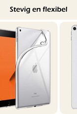 Nomfy Hoesje Geschikt voor iPad 10.2 2021 Tablet Hoes Siliconen Case - Shockproof Back Cover Geschikt voor iPad 9 - Transparant
