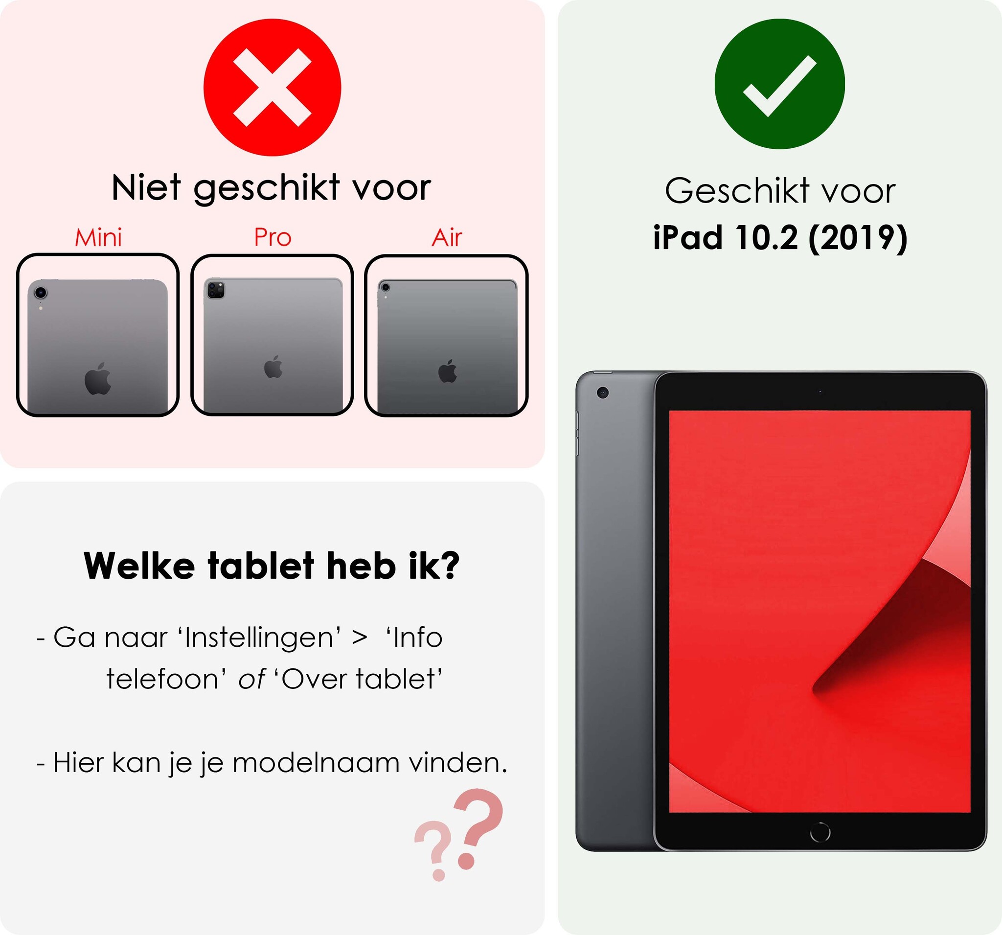NoXx Hoesje Geschikt voor iPad 10.2 2019 Shockproof Siliconen Case Met 2x Screenprotector - Shockbestendige Tablet Hoes Geschikt voor iPad 7 - Transparant