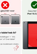 NoXx Hoesje Geschikt voor iPad 10.2 2021 Shockproof Siliconen Case Met Screenprotector - Shockbestendige Tablet Hoes Geschikt voor iPad 9 - Transparant