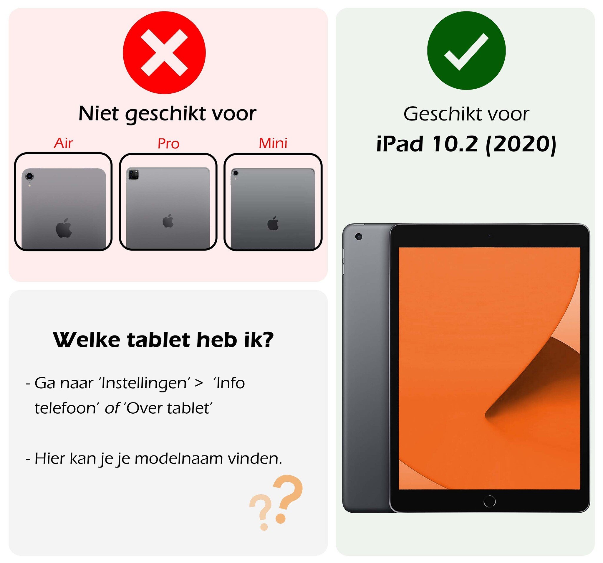 Nomfy Hoesje Geschikt voor iPad 10.2 2020 Tablet Hoes Siliconen Case Met 2x Screenprotector - Shockproof Back Cover Geschikt voor iPad 8 - Transparant