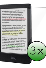 BASEY. Screenprotector Geschikt voor Kobo Clara Colour Screenprotector Tempered Glass - Screenprotector Geschikt voor Kobo Clara Colour Screen Protector - 3 Stuks