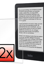 NoXx Screenprotector Geschikt voor Kobo Clara BW Screenprotector Bescherm Glas Tempered Glass Screen Protector - 2x