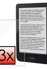 NoXx Screenprotector Geschikt voor Kobo Clara BW Screenprotector Bescherm Glas Tempered Glass Screen Protector - 3x