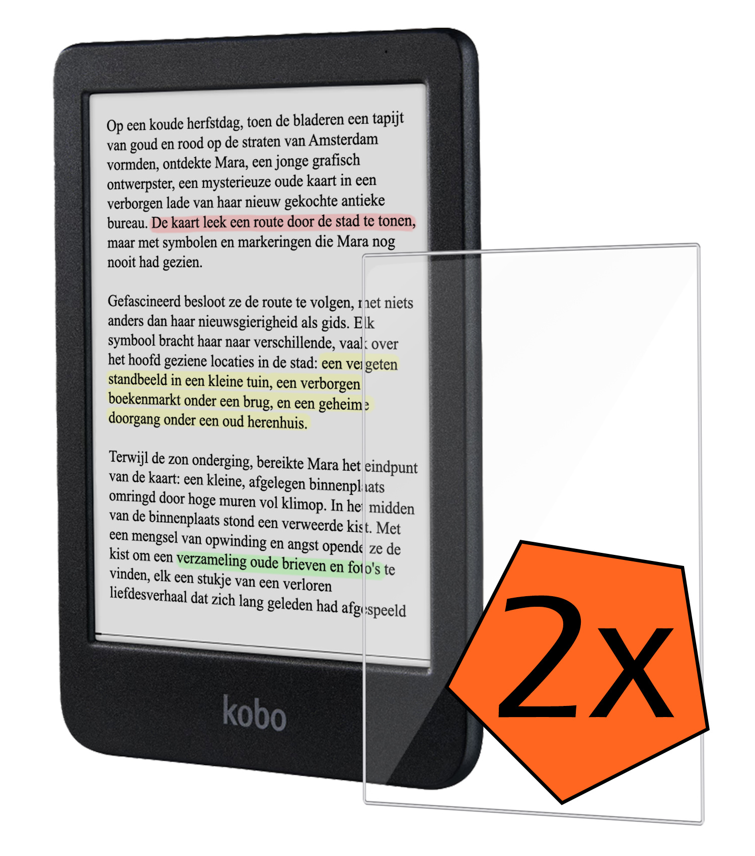 Nomfy Screenprotector Geschikt voor Kobo Clara Colour Screenprotector Bescherm Glas - Screenprotector Geschikt voor Kobo Clara Colour Screen Protector Tempered Glass - 2 PACK