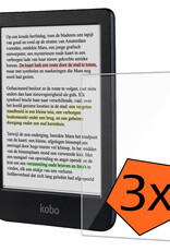 Nomfy Screenprotector Geschikt voor Kobo Clara Colour Screenprotector Bescherm Glas - Screenprotector Geschikt voor Kobo Clara Colour Screen Protector Tempered Glass - 3 PACK