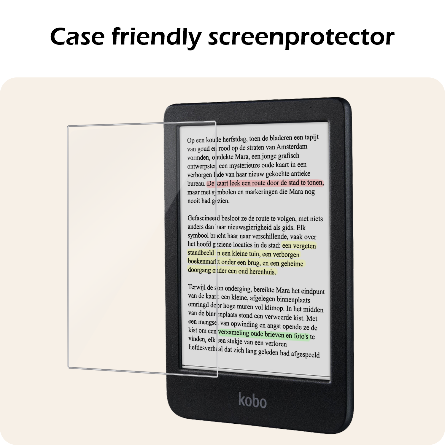 Nomfy Screenprotector Geschikt voor Kobo Clara Colour Screenprotector Bescherm Glas - Screenprotector Geschikt voor Kobo Clara Colour Screen Protector Tempered Glass - 3 PACK