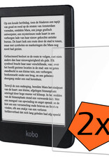 Nomfy Screenprotector Geschikt voor Kobo Clara BW Screenprotector Bescherm Glas - Screenprotector Geschikt voor Kobo Clara BW Screen Protector Tempered Glass - 2 PACK