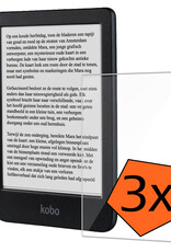 Nomfy Screenprotector Geschikt voor Kobo Clara BW Screenprotector Bescherm Glas - Screenprotector Geschikt voor Kobo Clara BW Screen Protector Tempered Glass - 3 PACK