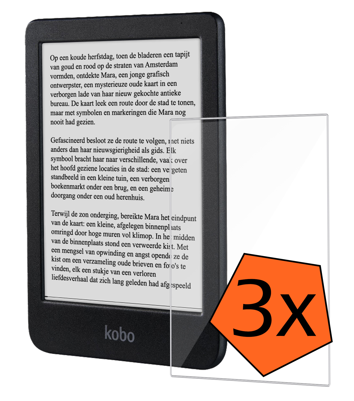 Nomfy Screenprotector Geschikt voor Kobo Clara BW Screenprotector Bescherm Glas - Screenprotector Geschikt voor Kobo Clara BW Screen Protector Tempered Glass - 3 PACK