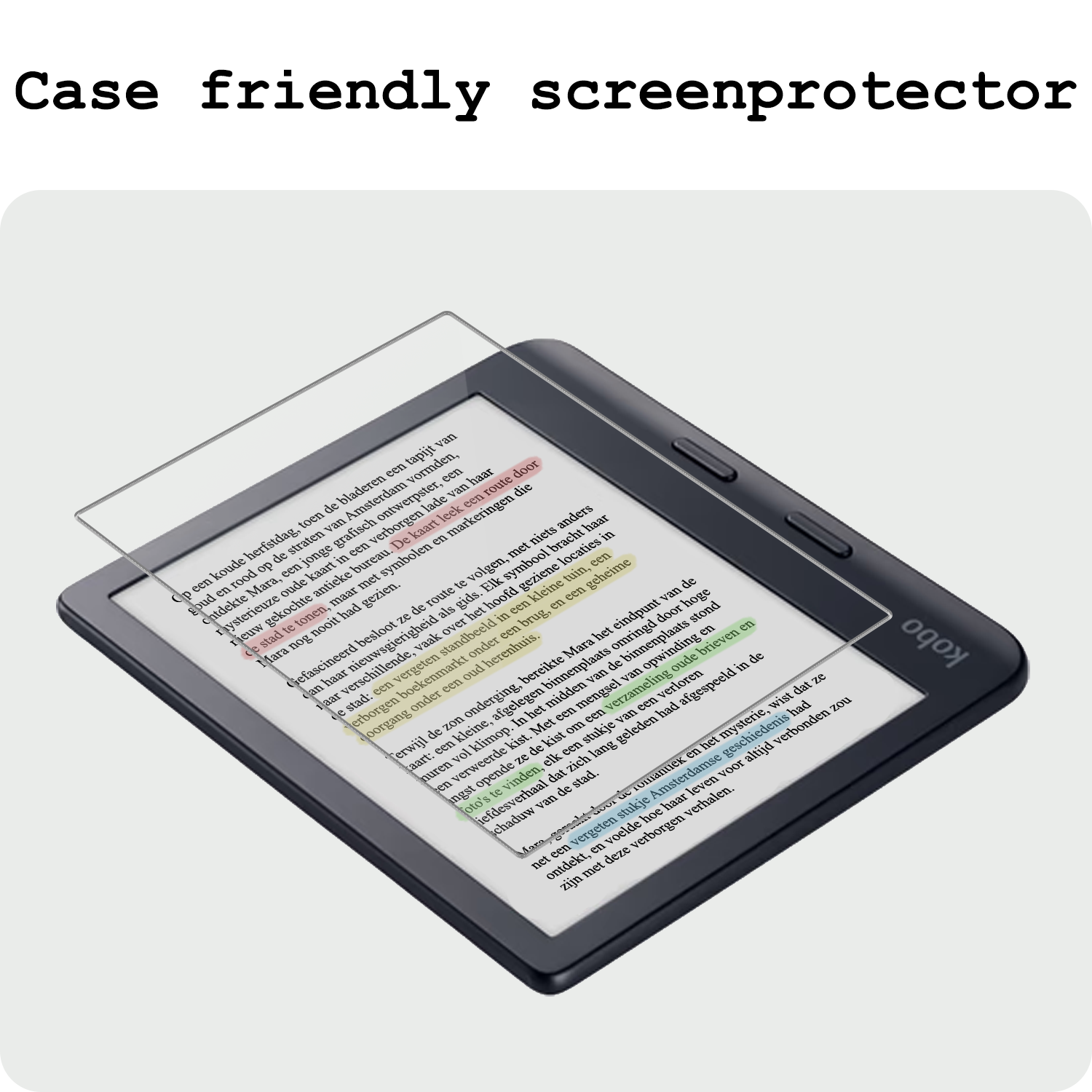 BASEY. Screenprotector Geschikt voor Kobo Libra Colour Screenprotector Tempered Glass - Screenprotector Geschikt voor Kobo Libra Colour Screen Protector - 3 Stuks