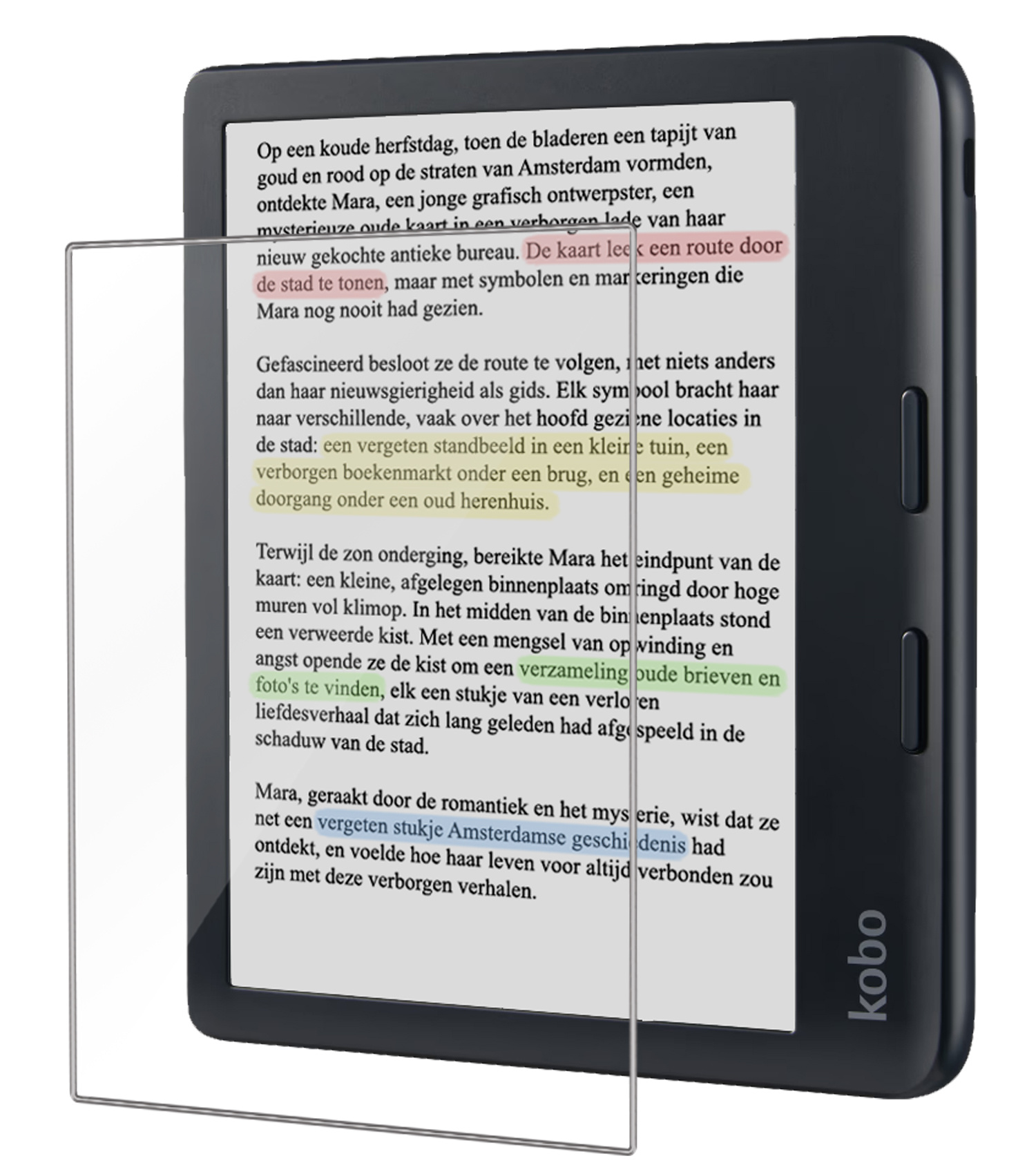 NoXx Screenprotector Geschikt voor Kobo Libra Colour Screenprotector Bescherm Glas Tempered Glass Screen Protector