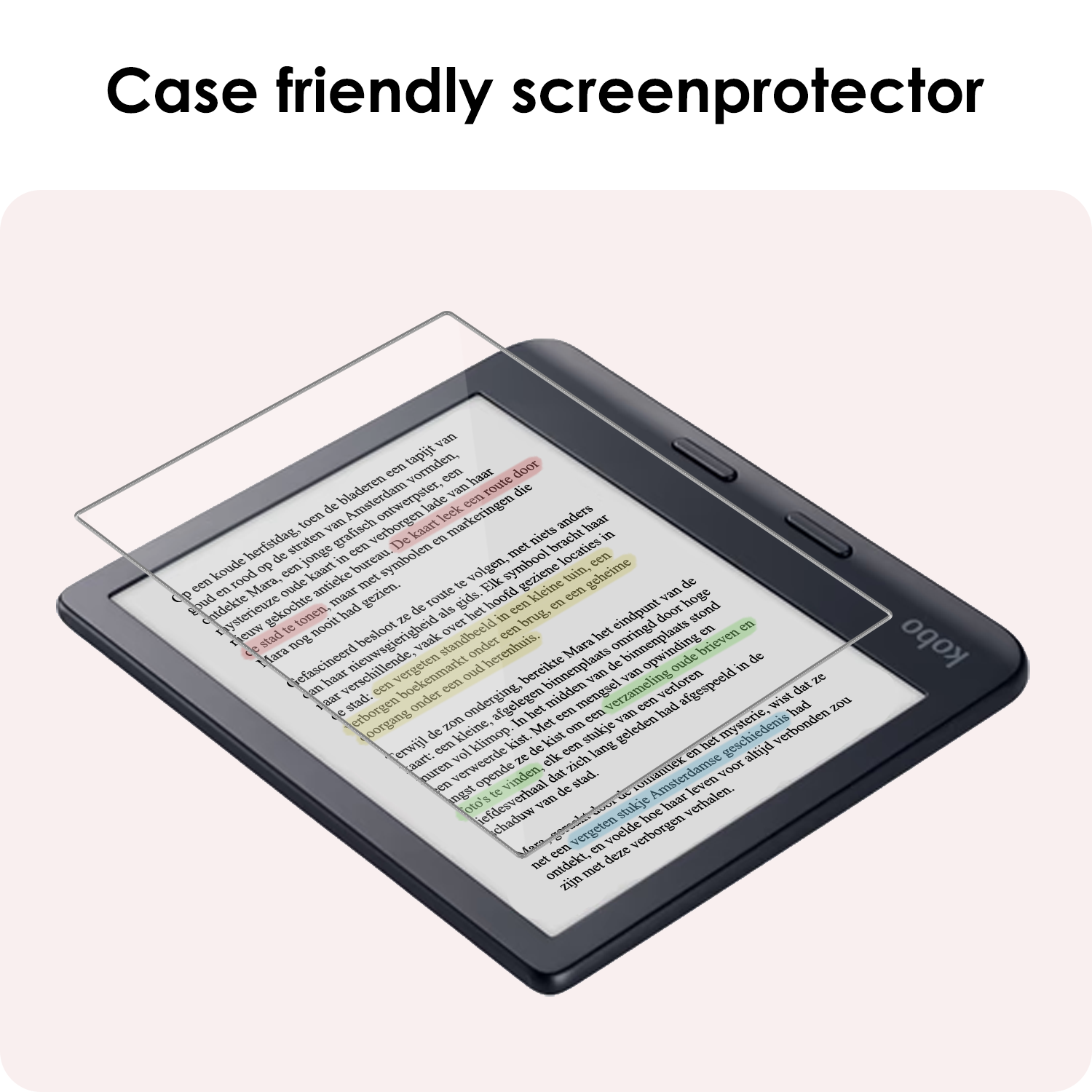 NoXx Screenprotector Geschikt voor Kobo Libra Colour Screenprotector Bescherm Glas Tempered Glass Screen Protector - 3x