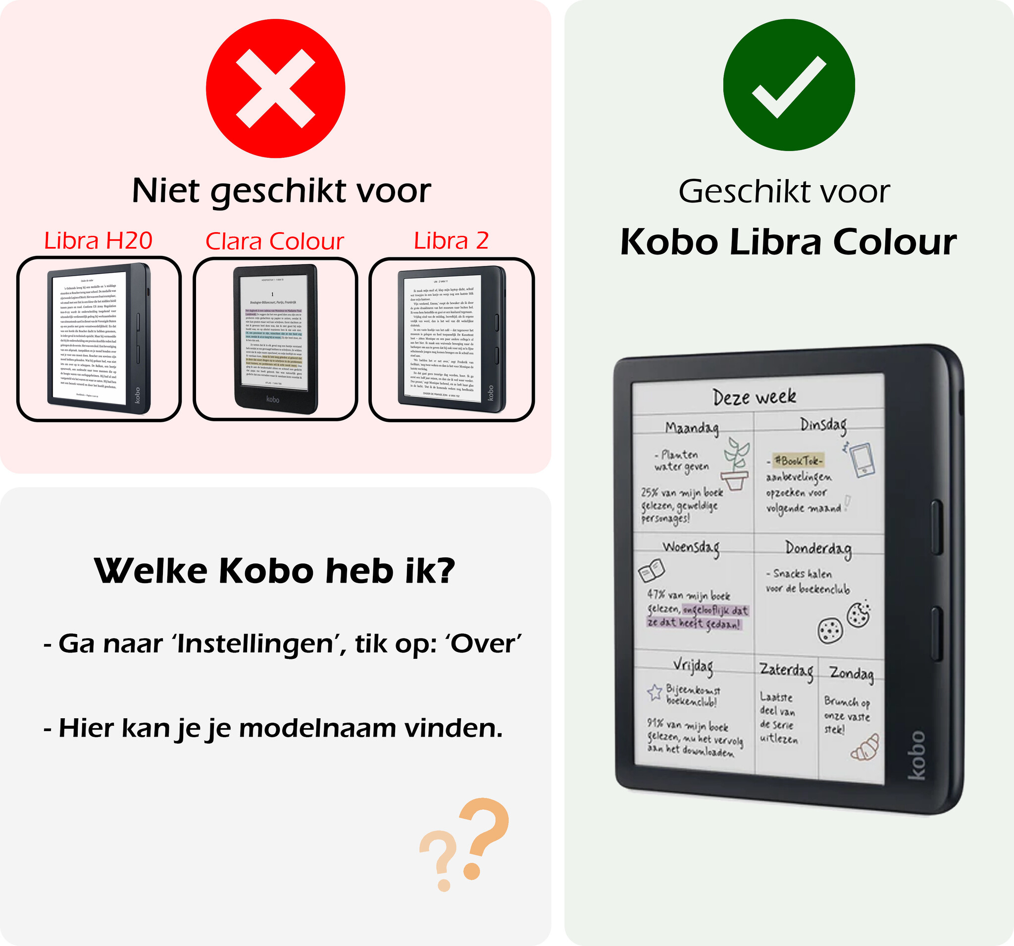 Nomfy Screenprotector Geschikt voor Kobo Libra Colour Screenprotector Bescherm Glas - Screenprotector Geschikt voor Kobo Libra Colour Screen Protector Tempered Glass - 2 PACK