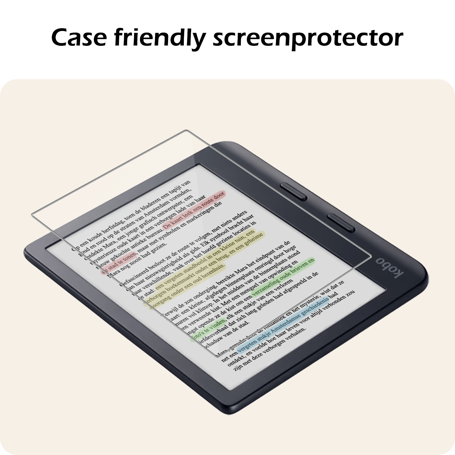 Nomfy Screenprotector Geschikt voor Kobo Libra Colour Screenprotector Bescherm Glas - Screenprotector Geschikt voor Kobo Libra Colour Screen Protector Tempered Glass - 3 PACK