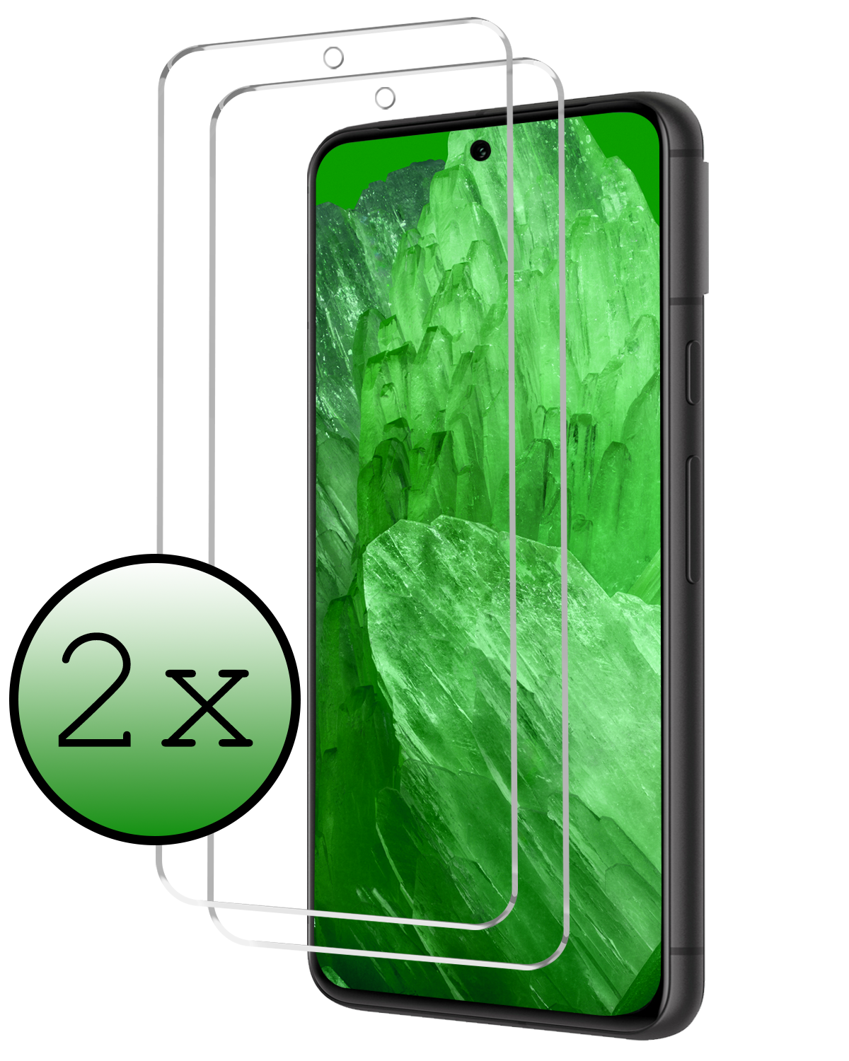 BASEY. Screenprotector Geschikt voor Google Pixel 8a Screenprotector Tempered Glass - Screenprotector Geschikt voor Google Pixel 8a Beschermglas Screen Protector Glas - 2 Stuks