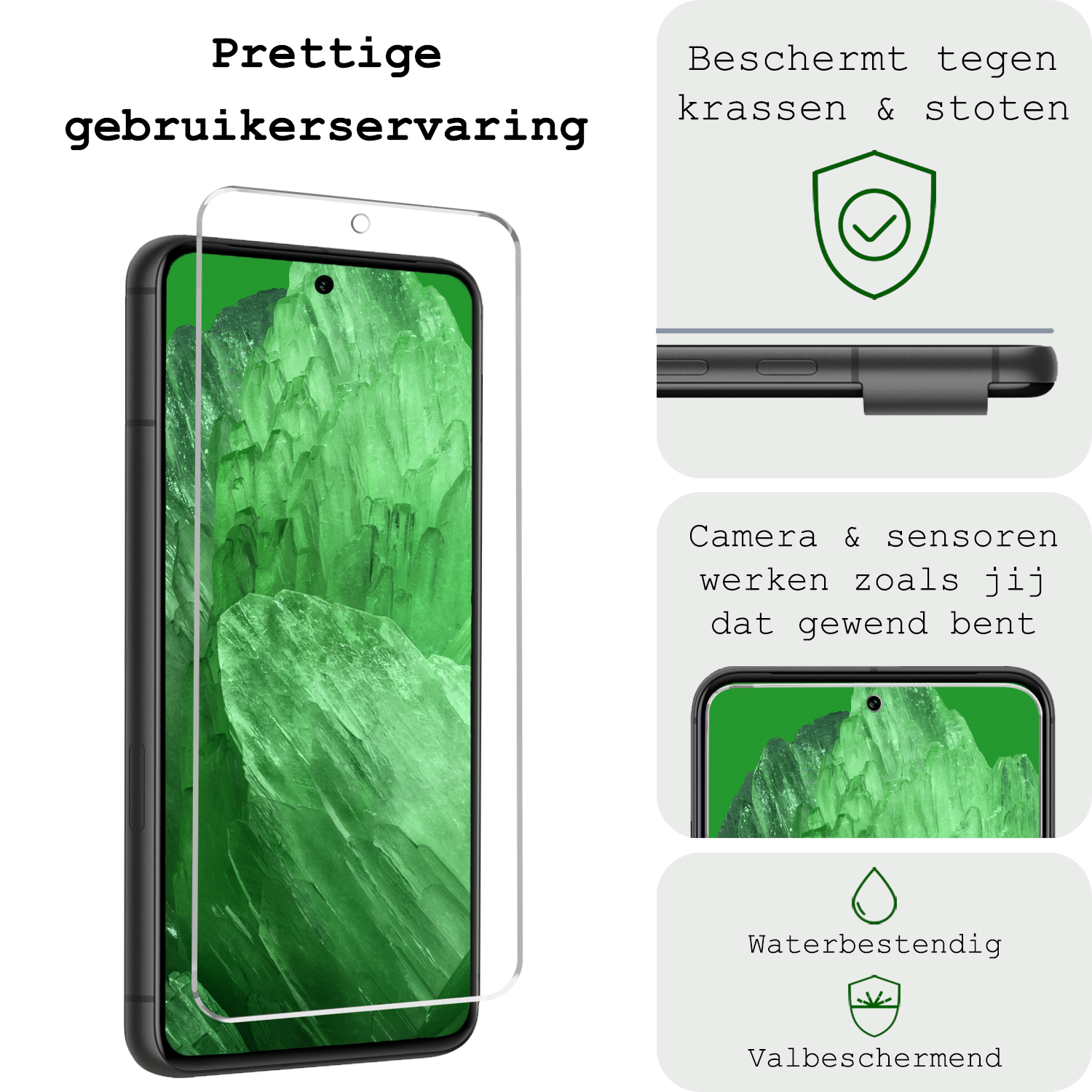 BASEY. Screenprotector Geschikt voor Google Pixel 8a Screenprotector Tempered Glass - Screenprotector Geschikt voor Google Pixel 8a Beschermglas Screen Protector Glas - 3 Stuks