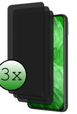 BASEY. Screenprotector Geschikt voor Google Pixel 8a Screenprotector Privacy Beschermglas - Screenprotector Geschikt voor Google Pixel 8a Screen Protector Full Screen Privacy - 3 Stuks
