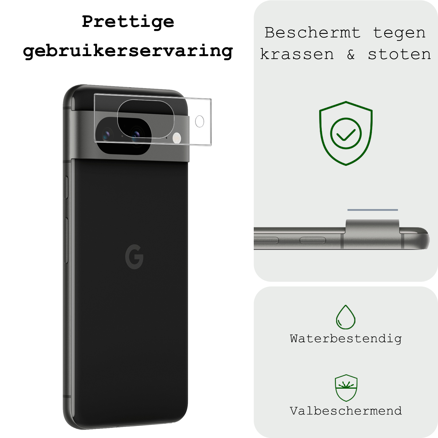 BASEY. Screenprotector Geschikt voor Google Pixel 8a Camera Screenprotector Tempered Glass Beschermglas Camera - Screenprotector Geschikt voor Google Pixel 8a Camera Screen Protector - 3 Stuks